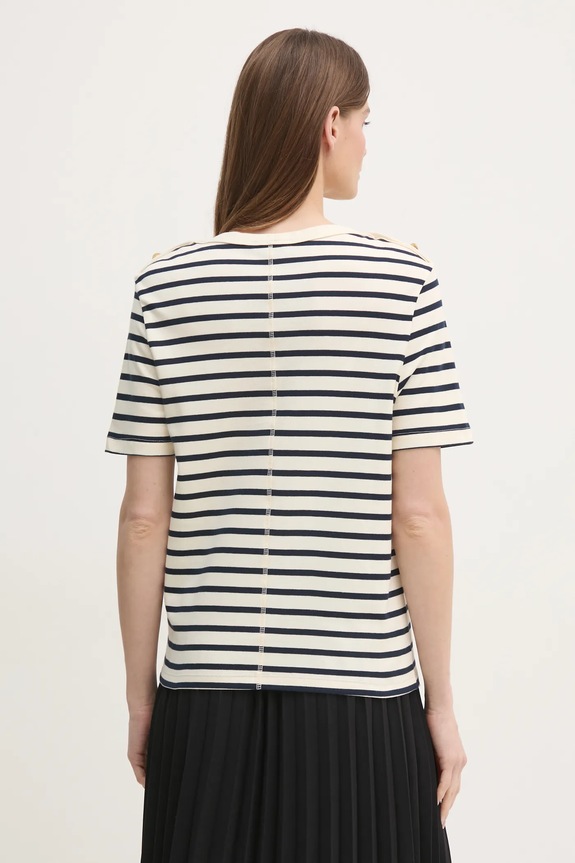 Odzież Tommy Hilfiger t-shirt bawełniany WW0WW42907 beżowy