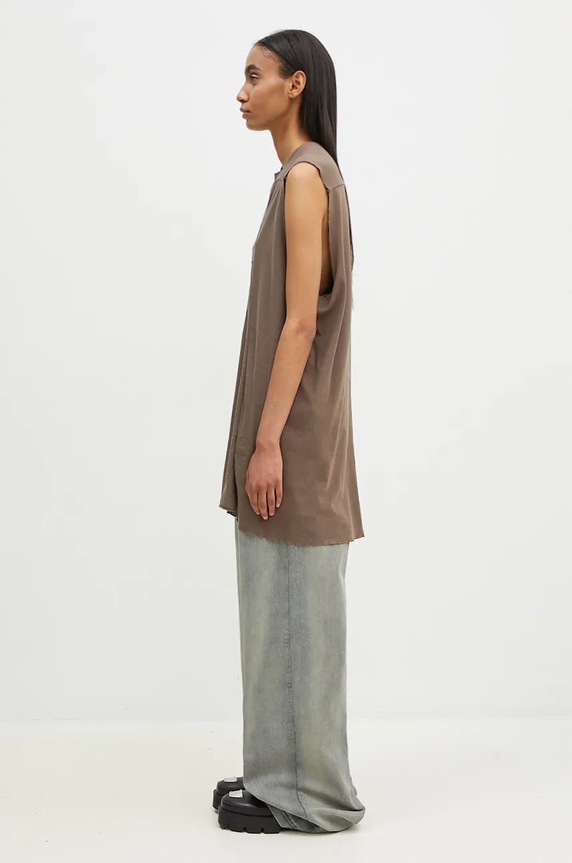 Rick Owens cotton top Luxor DS02D2111.RNP gray AW24