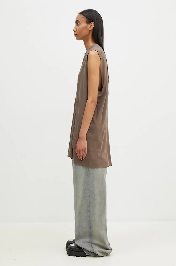 Rick Owens cotton top Luxor DS02D2111.RNP gray AW24