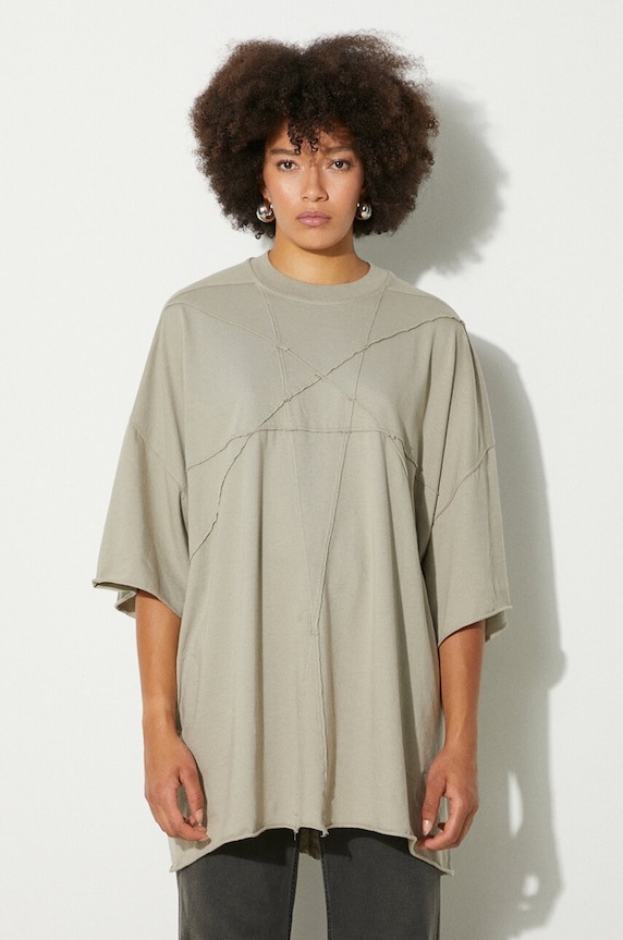 Rick Owens cotton t-shirt Tommy T relaxed beige DS02D2209.RNET1