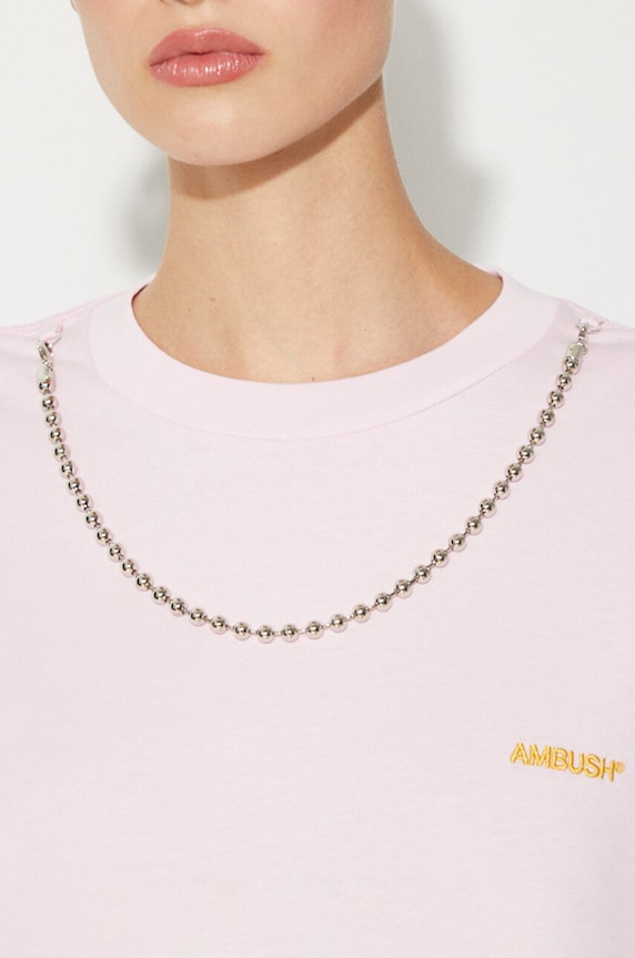 Βαμβακερό μπλουζάκι AMBUSH Ballchain BWAA04BF24JER0013616