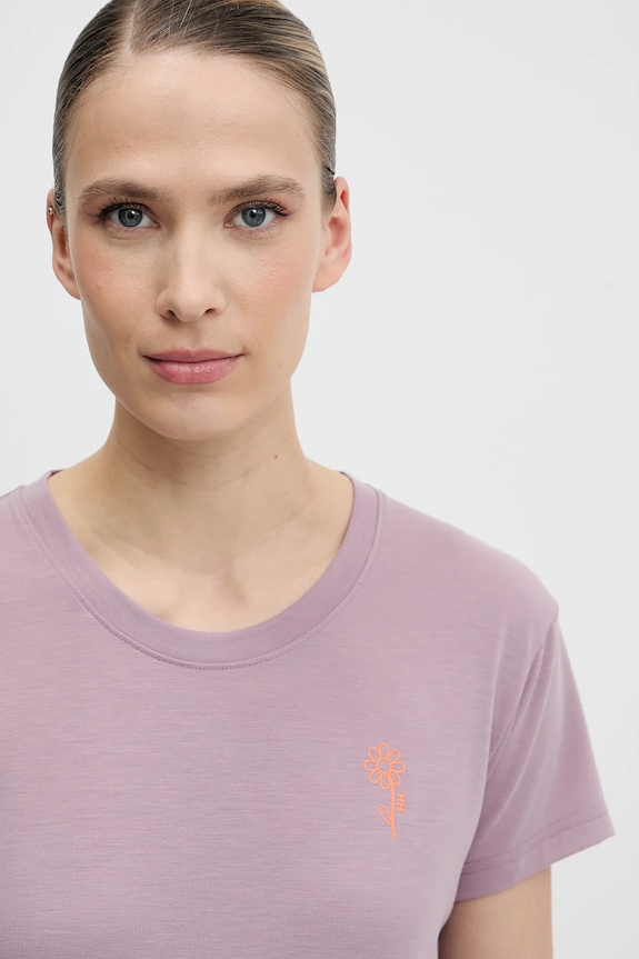 Odzież Helly Hansen t-shirt SKOG 63083 różowy