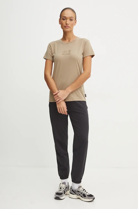 Odzież Helly Hansen t-shirt SKOG 63083 zielony