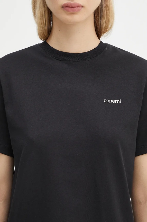 Coperni t-shirt bawełniany Logo Boxy czarny COPJS03504