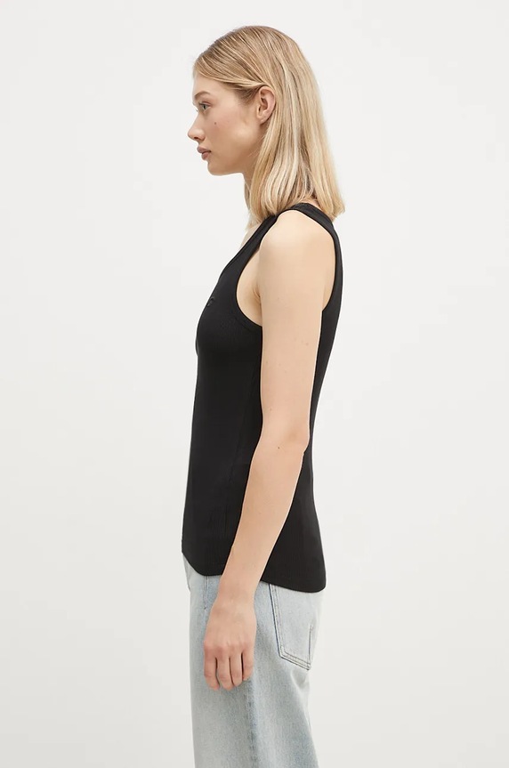 Top Coperni Rib Logo Tank Top COPJS12F5006 čierna AW24