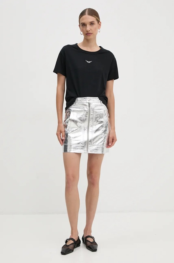 Tričko ZADIG&VOLTAIRE JWTS01669 čierna AA00
