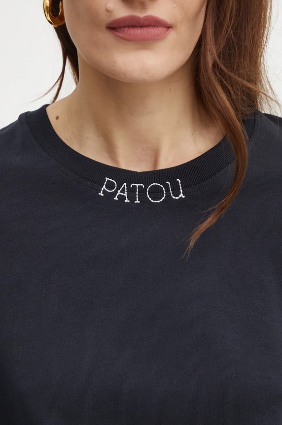 Βαμβακερό μπλουζάκι Patou JE1259990 μαύρο
