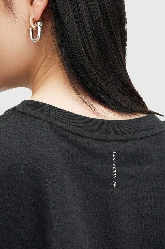 Bavlnené tričko AllSaints RUE TEE čierna W185JB