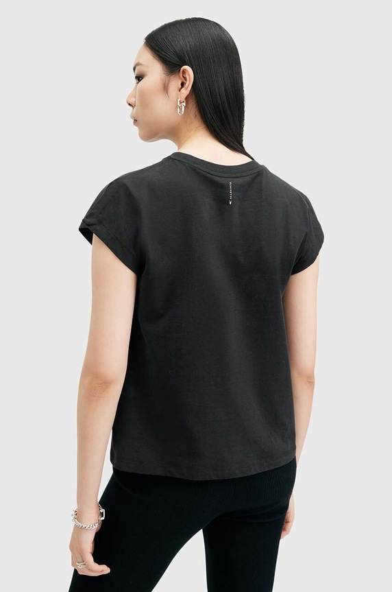 Bavlnené tričko AllSaints RUE TEE W185JB čierna