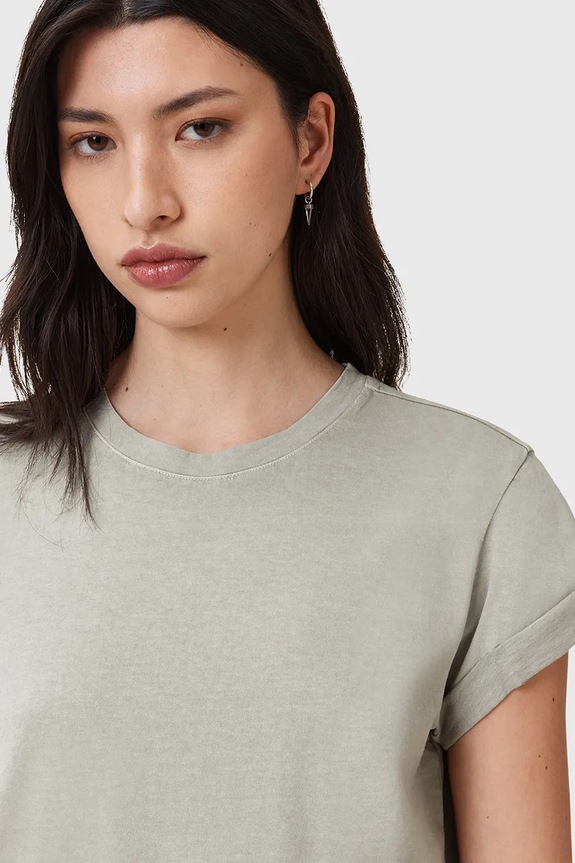 AllSaints tricou din bumbac ANNA W191JB verde AW25