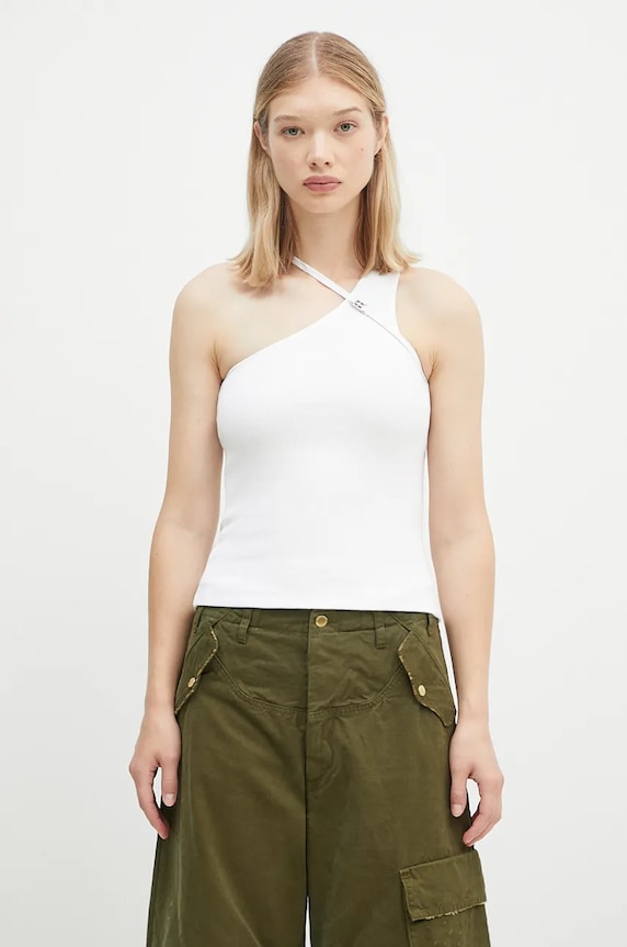 KSUBI top Score Tank round neck white WPF24SI001