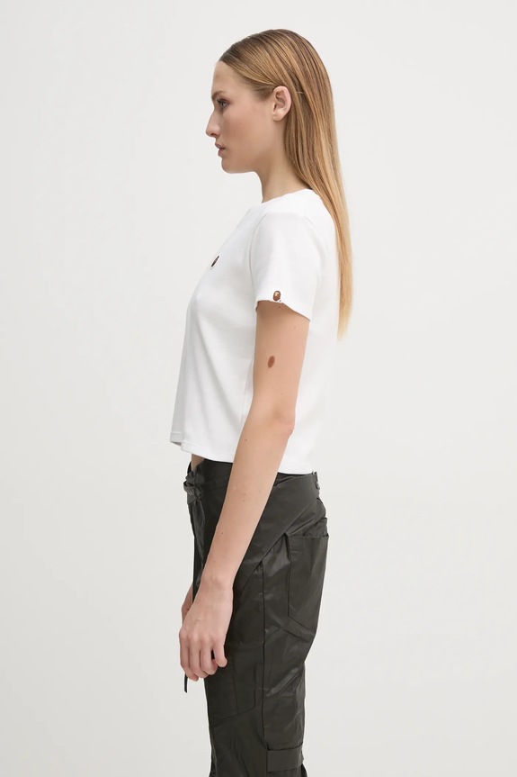 A Bathing Ape t-shirt in cotone ONE POINT MINI TEE 1K80209003 bianco AW24