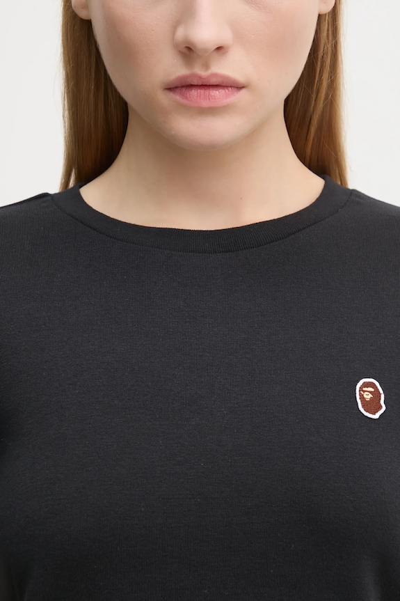 A Bathing Ape t-shirt in cotone ONE POINT MINI TEE nero 1K80209003