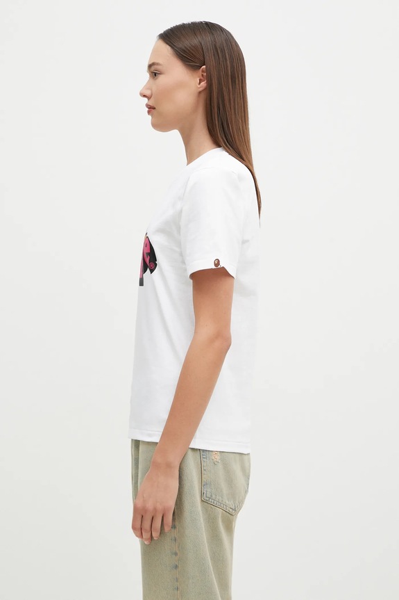 A Bathing Ape cotton t-shirt BABY LISA ON BAPE TEE 2K80210115 white AW24