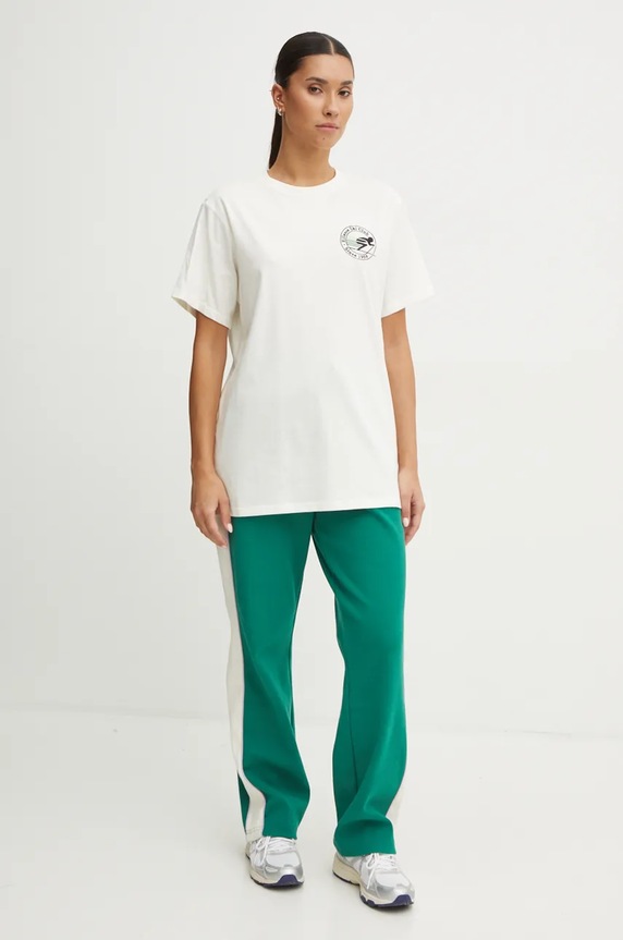 Pamučna majica Ellesse MERIBEL SGX20906 bež AW24