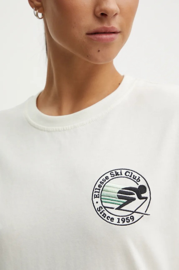 Pamučna majica Ellesse MERIBEL SGX20906 bež