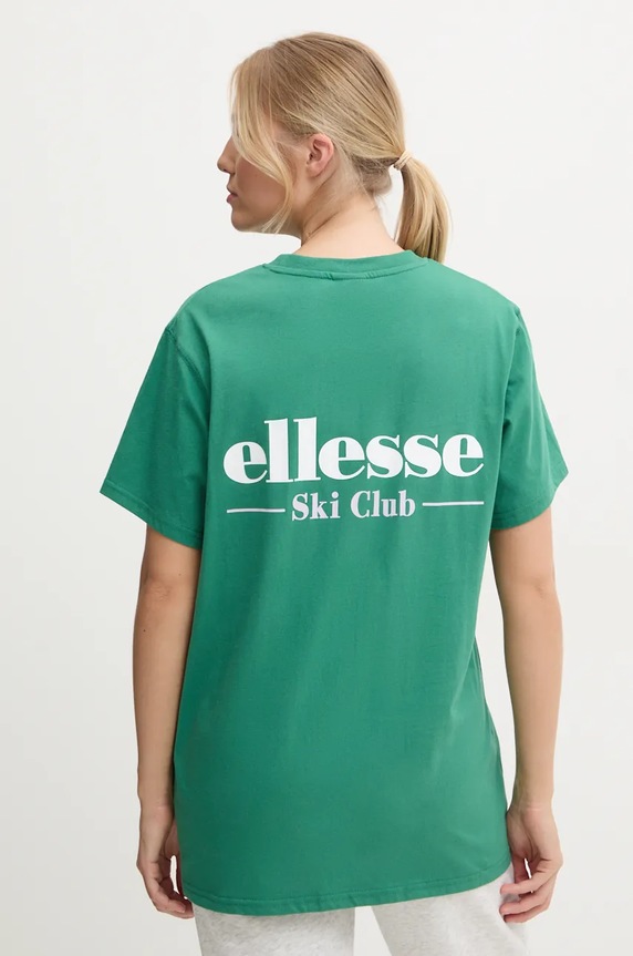Ρούχα Βαμβακερό μπλουζάκι Ellesse MERIBEL SGX20906 πράσινο