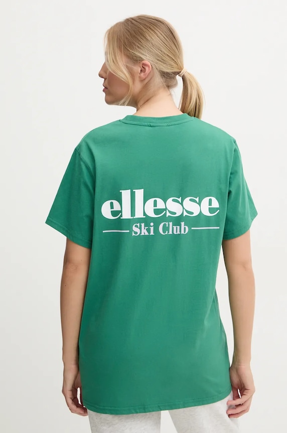 Ρούχα Βαμβακερό μπλουζάκι Ellesse MERIBEL SGX20906 πράσινο