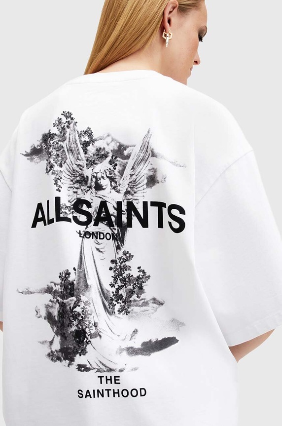 Odzież AllSaints t-shirt bawełniany GUARDIAN AMELIE TEE W101JB biały