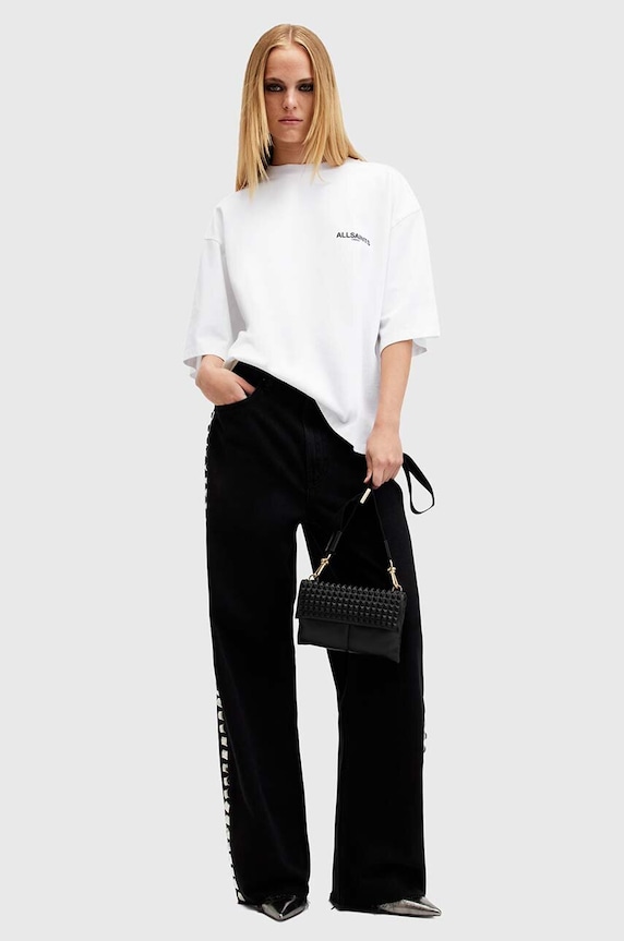 AllSaints t-shirt bawełniany GUARDIAN AMELIE TEE W101JB biały