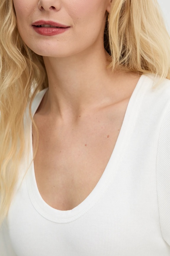 By Malene Birger t-shirt LUNAI Q71679026Z beżowy