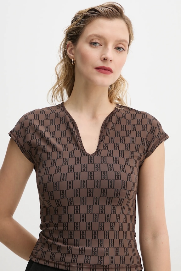Tričko By Malene Birger VENAZIA hnedá Q72465001