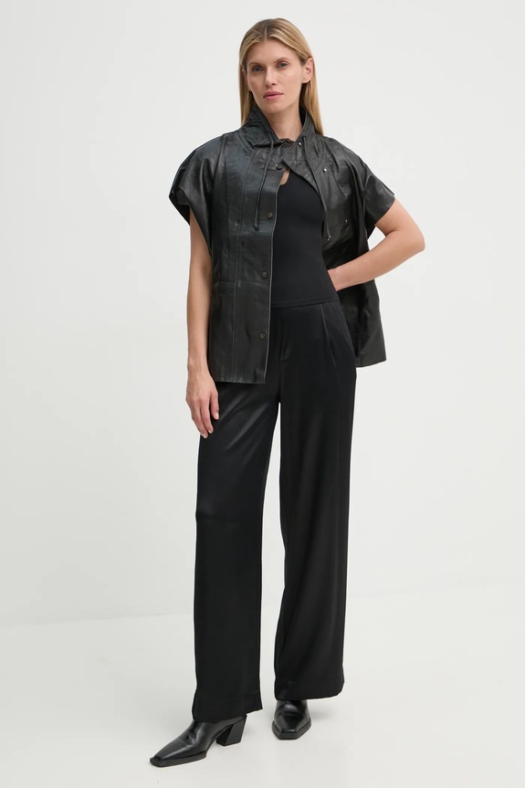 Tričko By Malene Birger VENAZIA Q72465001 čierna AW24