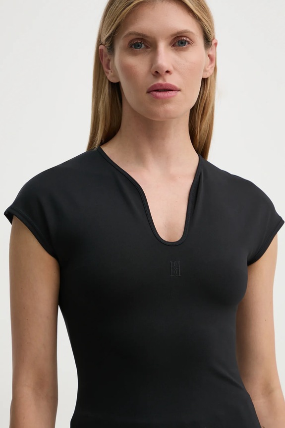 Tričko By Malene Birger VENAZIA čierna Q72465001