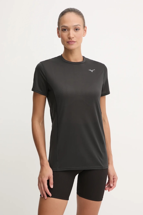 Mizuno tricou de alergare DryAeroFlow print negru J2GAB004