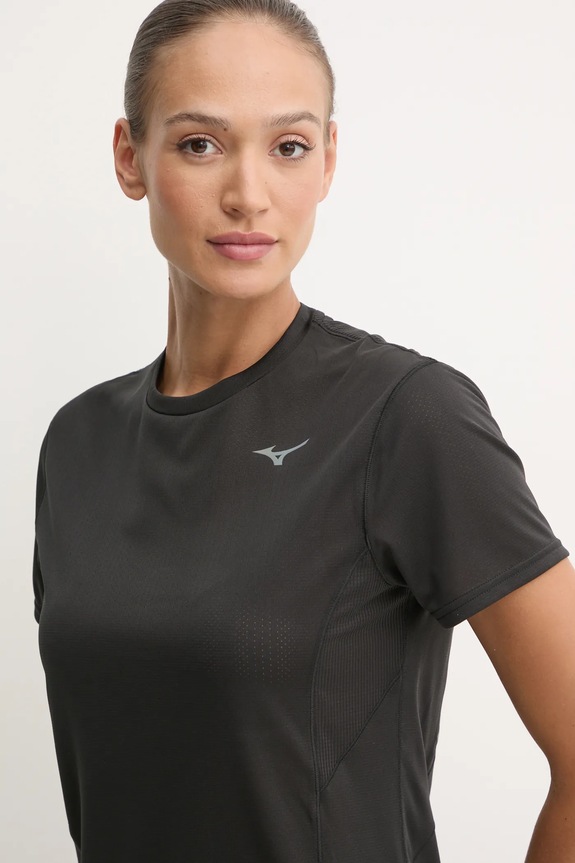 Mizuno tricou de alergare DryAeroFlow negru J2GAB004