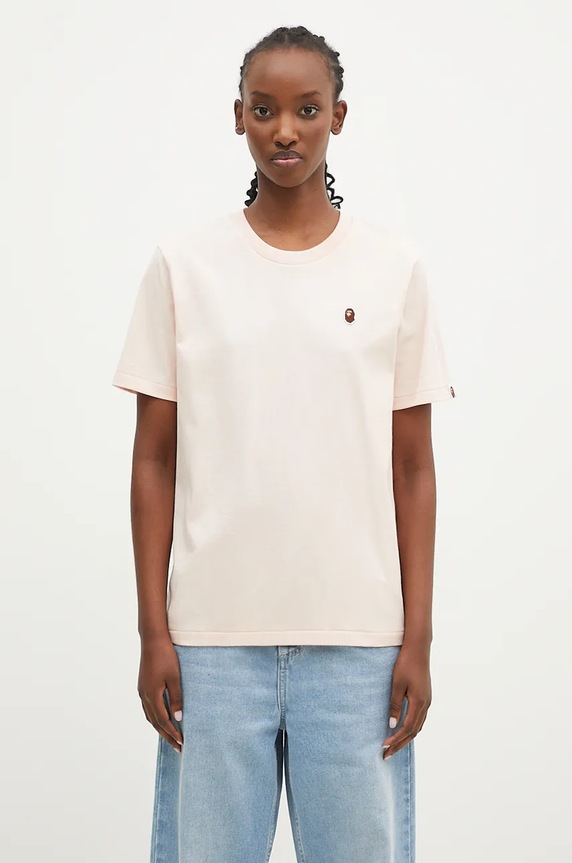 A Bathing Ape cotton t-shirt Ape Head One Point regular orange 1K80210004