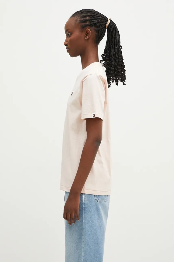 A Bathing Ape cotton t-shirt Ape Head One Point 1K80210004 orange AW24