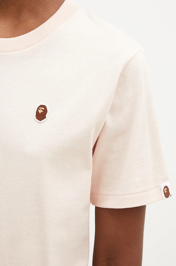 A Bathing Ape cotton t-shirt Ape Head One Point orange 1K80210004