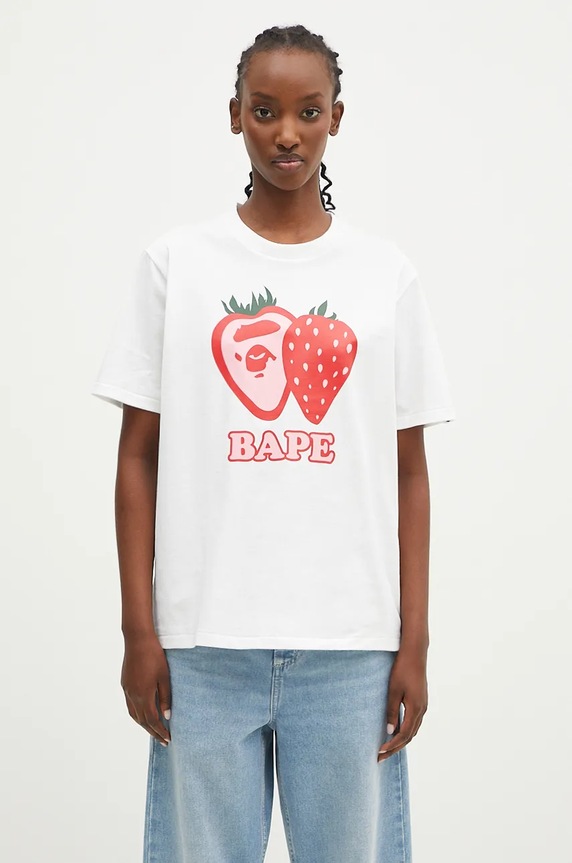 A Bathing Ape cotton t-shirt Bape Strawberry cotton white 1K80210115