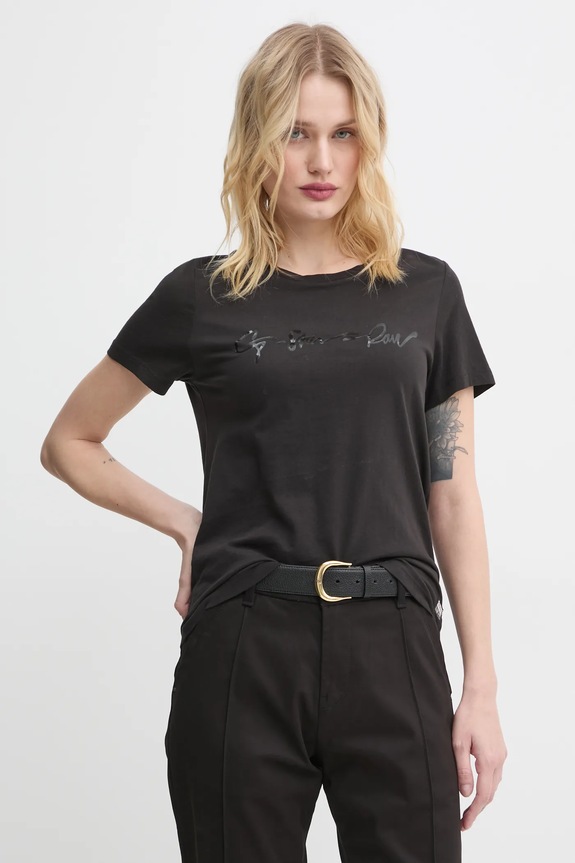 Pamučna majica G-Star pamuk crna D25064.A870