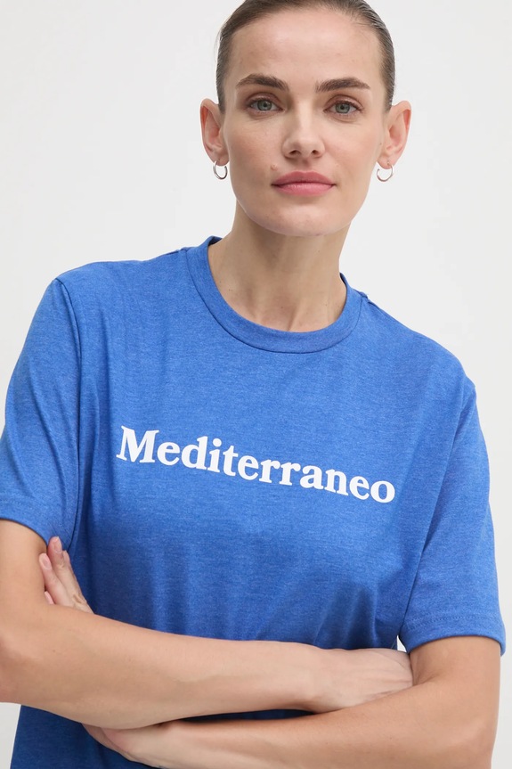 Oblečení Bavlněné tričko Drivemebikini Mediterraneo 2021.DRV.002.BL modrá