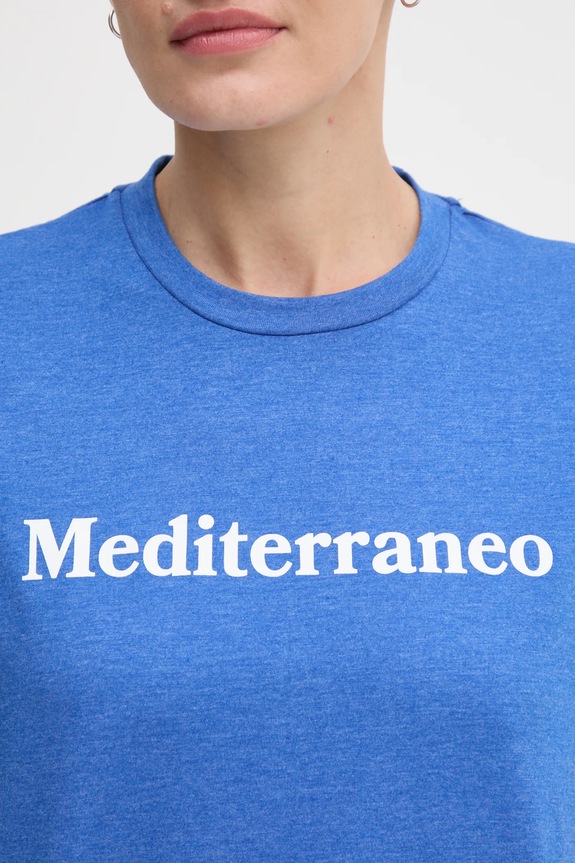 Bavlněné tričko Drivemebikini Mediterraneo modrá 2021.DRV.002.BL