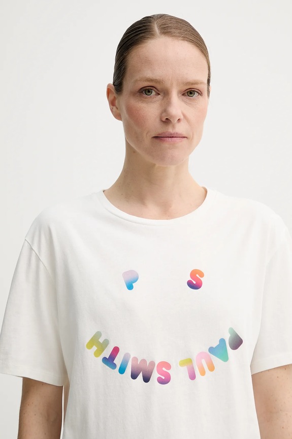 Bavlněné tričko PS Paul Smith béžová W2R.232V.PP4959