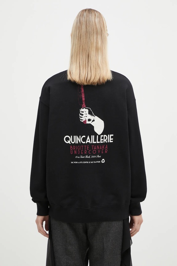 Undercover bluza bawełniana C/S nadruk czarny UC2D1894.3
