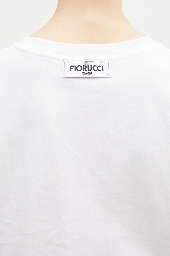 Fiorucci t-shirt bawełniany Suspender Belt W01FMTSH263CJ01WH01 biały
