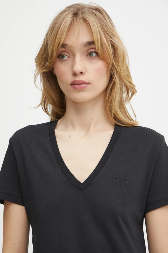 Bavlnené tričko Armani Exchange čierna 6DYT37.YJDGZ
