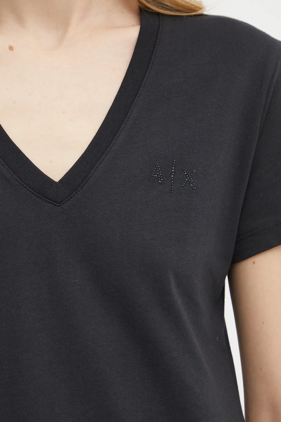 Bavlnené tričko Armani Exchange 6DYT37.YJDGZ čierna