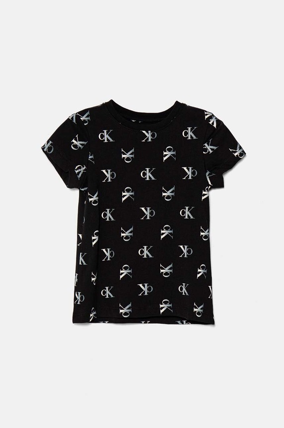 Djevojčice Dječja pamučna majica kratkih rukava Calvin Klein Jeans 2-pack IG0IG02695.9BYH.128.176 bež