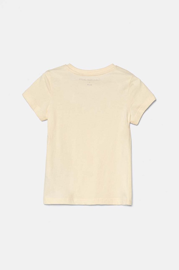 Dječja pamučna majica kratkih rukava Calvin Klein Jeans 2-pack bež IG0IG02695.9BYH.128.176