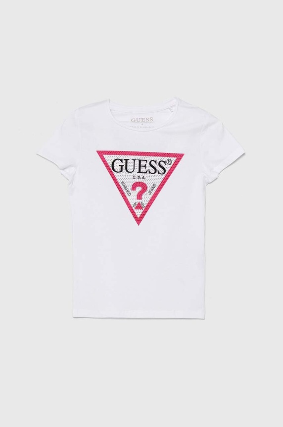 Dětské tričko Guess s elastanem bílá J2YI51.K6YW1.9BYH