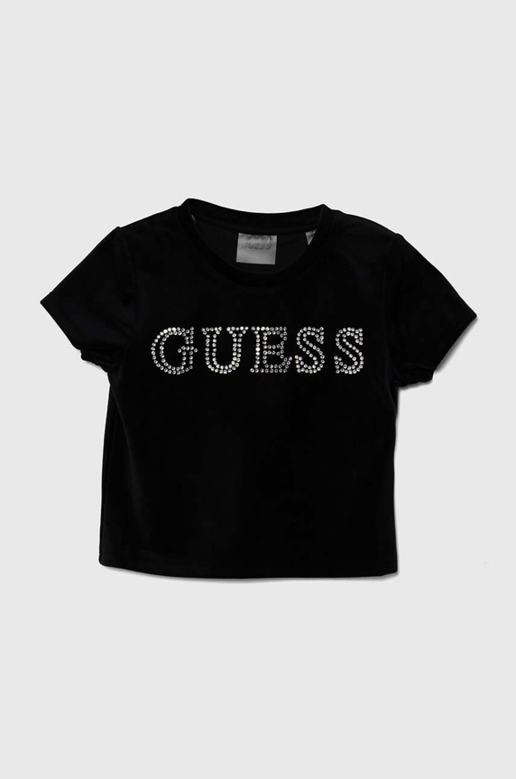 Guess t-shirt dziecięcy aplikacja czarny J4YI48.KBXI2.9BYH