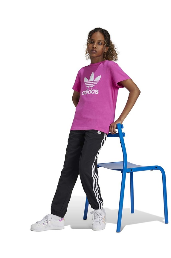Дитяча бавовняна футболка adidas Originals TREFOIL TEE IY7419