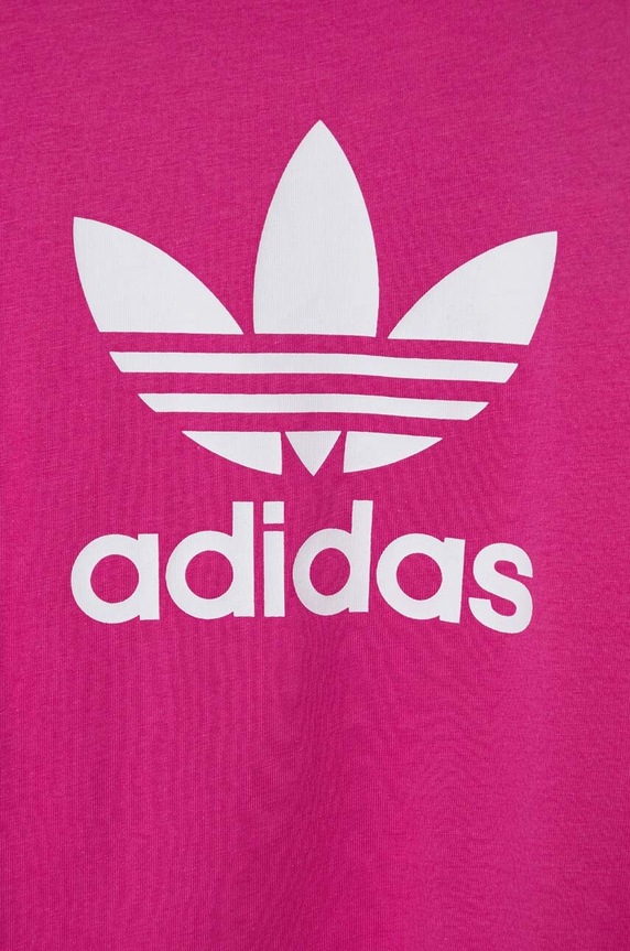 Дівчинка Дитяча бавовняна футболка adidas Originals TREFOIL TEE IY7419 рожевий