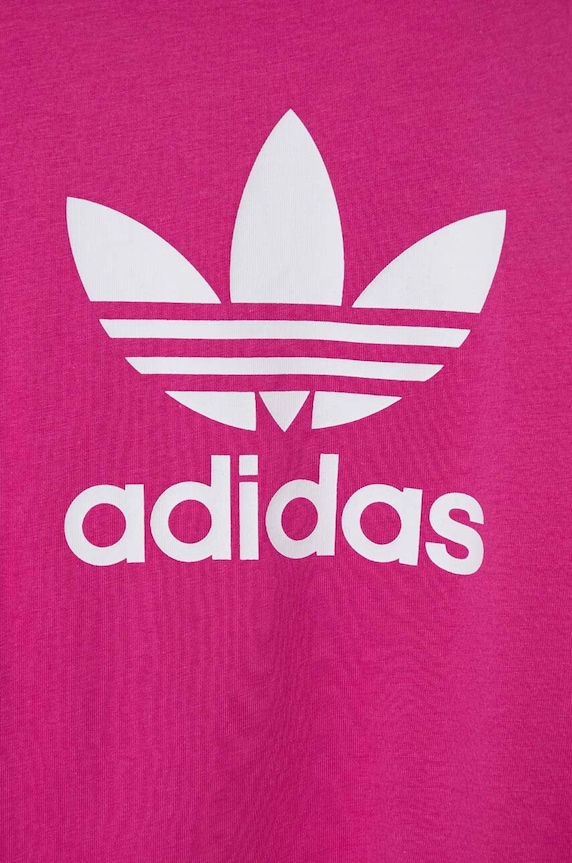 Дівчинка Дитяча бавовняна футболка adidas Originals TREFOIL TEE IY7419 рожевий