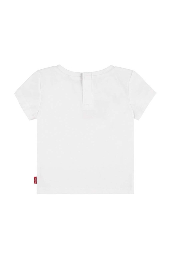 Pamučna majica kratkih rukava za bebe Levi's BATWING TEE 1EK825 bijela AA00